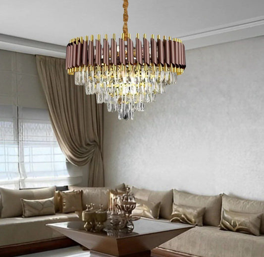 تريا بمصاببيح + LED + تحكم عن بعد كريسطال